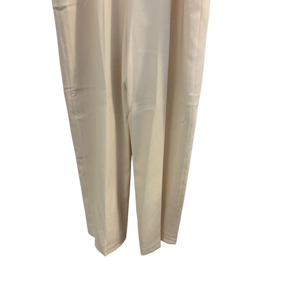 Express Cream Jumpsuit With Large Pink Bow NEW M Holiday Outfit Cocktail Party - Picture 6 of 11